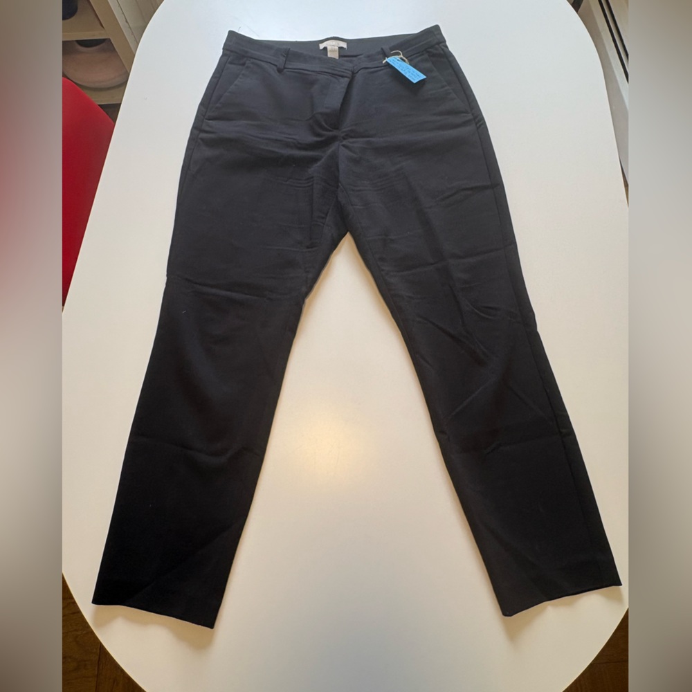 Black Elastic Waist Tapered Leg Pants